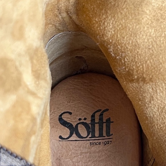 Söfft Brown Leather Tall Riding Boots Sz 9.5W – Side Buckle Detail Western Style - Picture 15 of 16